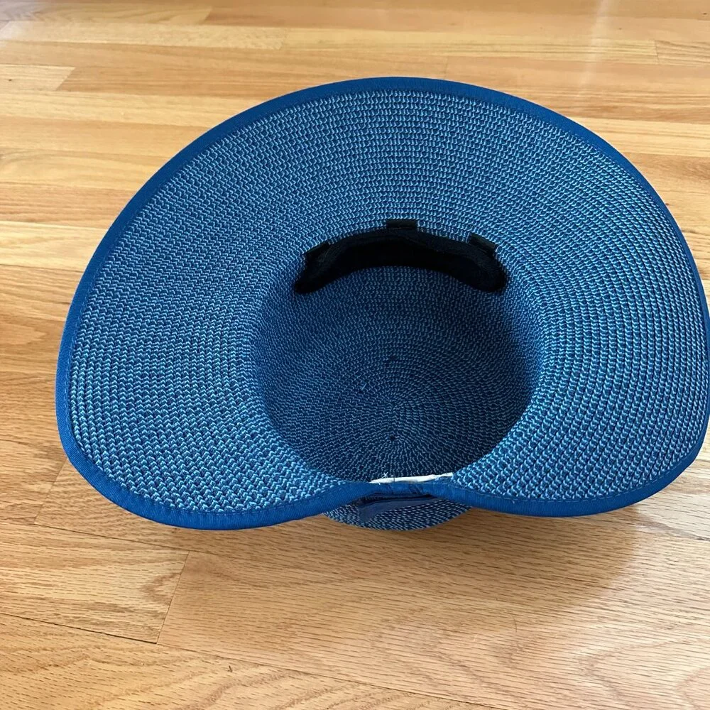 Cappelli Straworld Blue Straw Facesaver Hat - Picture 3 of 7